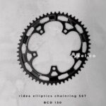 ridea elliptic bcd 130 chainring black single chain 5 arms