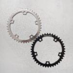 rollcii chainring narrow wide 42T BCD 130mm 5 bolt black polish silver