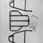 veloci made stainless rocket rack black chrome plated