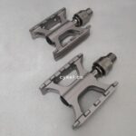 MKS ezy compact pedal silver grey titanium QR pedal quick release