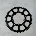 minimods chainring 56T 60T black 5 arms BCD 110 130 single chainring