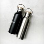 vintage retro bike water bottle cycling bidon stainless steel 500ml
