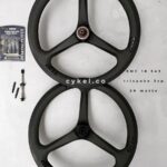 SMC carbon wheelset 3 speed trispoke 16 349 rim brake TUP brompton 3K