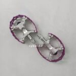 mks xc III bear trap pedal silver core purple cage mtb flat pedal
