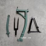 frame set folding bike green tosca black not barbour fork handlepost set